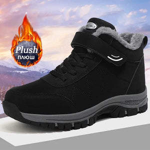 Planet Gates 2024 Winter Women Men Boots Waterproof Leather Sneakers Men Ankle Boots Outdoor Not Slip Plush Warm Snow Hiking Boots Man Shoes