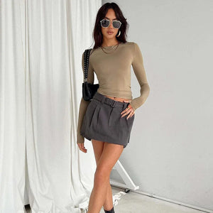 Planet Gates 2024 Women's Workout Long Sleeve Yoga Basic Tee Shirt Casual Round Neck Slim Athletic Running Solid T-Shirt Top