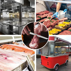 Planet Gates 2024Forged Boning Meat Cleaver Knife Stainless Steel Mongolian Kitchen Hand Meat Fruit Knife Roasted Lamb Steak Knife with Cover