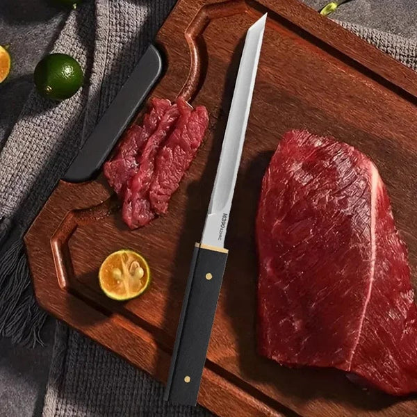 Planet Gates 2024Forged Boning Meat Cleaver Knife Stainless Steel Mongolian Kitchen Hand Meat Fruit Knife Roasted Lamb Steak Knife with Cover