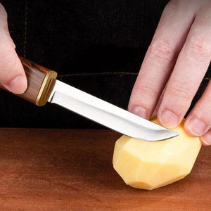 Planet Gates 2024Forged Boning Meat Cleaver Knife Stainless Steel Mongolian Kitchen Hand Meat Fruit Knife Roasted Lamb Steak Knife with Cover