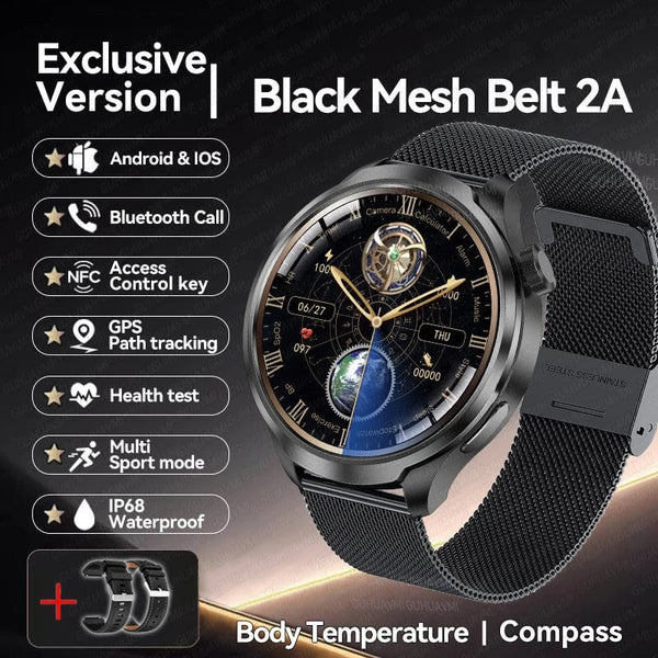 Planet Gates 2024New For HUAWEI Sports Smart Bracelet Men Watch 1.85 AMOLED Screen GPS Compass Altimeter Waterproof Bluetooth Call SmartWatch