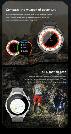 Planet Gates 2024New For HUAWEI Sports Smart Bracelet Men Watch 1.85 AMOLED Screen GPS Compass Altimeter Waterproof Bluetooth Call SmartWatch