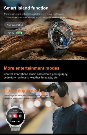 Planet Gates 2024New For HUAWEI Sports Smart Bracelet Men Watch 1.85 AMOLED Screen GPS Compass Altimeter Waterproof Bluetooth Call SmartWatch