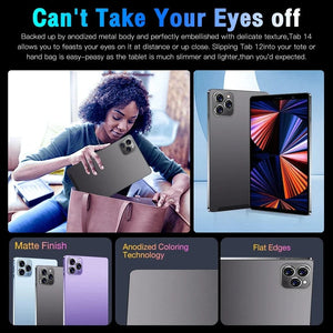 Planet Gates 2025 Pad Tab 14 8 inch Android 12 16GB Ram 1TB Rom Dual SIM 10 Core Dimensity 9000 WPS GPS Bluetooth 10000mAh Original Tablet
