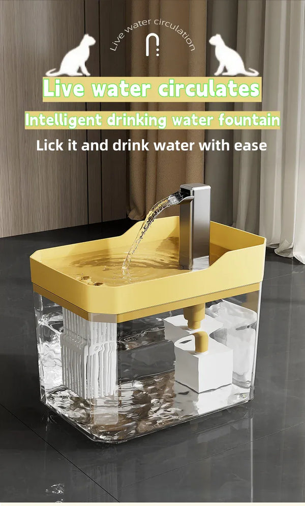 Planet Gates 2026 new Cat Automatic Water Dispenser Drinking circulating filters flowing water intelligent pet automatic water dispenser