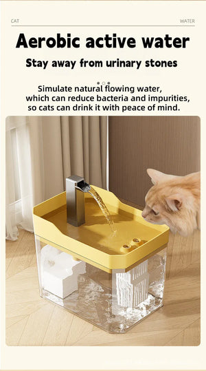 Planet Gates 2026 new Cat Automatic Water Dispenser Drinking circulating filters flowing water intelligent pet automatic water dispenser