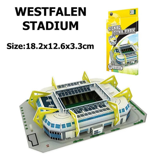 Planet Gates 20611s Miniature Football Field 3D DIY Puzzle World Famous Stadiums Models Football Game Peripheral Toys Fans Birthday Toys Gifts DDJ