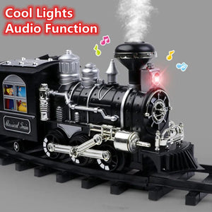 Planet Gates 206CM Super Track Remote Control Train Add Water Smoke Light Music Puzzle Teaching Parent-Child Interaction DIY Assembly RC Toy