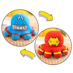 Planet Gates 20cm 2 / 1pcs / CHINA Marvel Plush Doll Avengers Spiderman Iron Man Captain America Hulk Thanos Octopus Plush Cartoon Toy That Can Be Flipped Kid Gift