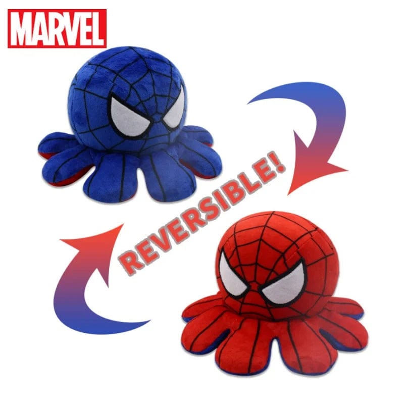 Planet Gates 20cm 3 / 1pcs / CHINA Marvel Plush Doll Avengers Spiderman Iron Man Captain America Hulk Thanos Octopus Plush Cartoon Toy That Can Be Flipped Kid Gift