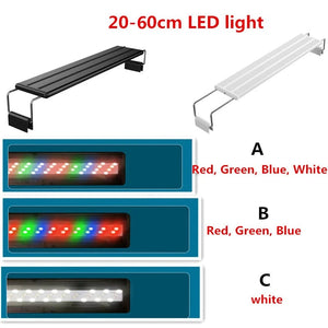 Planet Gates 20cm—60CM Super Slim LEDs Aquarium Lighting Aquatic Plant Light Extensible Waterproof Clip on Lamp For Fish Tank 110v-240v
