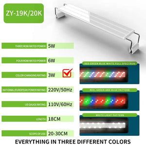 Planet Gates 20cm—60CM Super Slim LEDs Aquarium Lighting Aquatic Plant Light Extensible Waterproof Clip on Lamp For Fish Tank 110v-240v