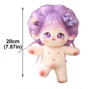 Planet Gates 20cm Cotton Doll Soft Stuffed Plush Doll Dress Up Dolls Cute Plush Toy Anime Can Be Placed in A Shape Nude Doll Accessories