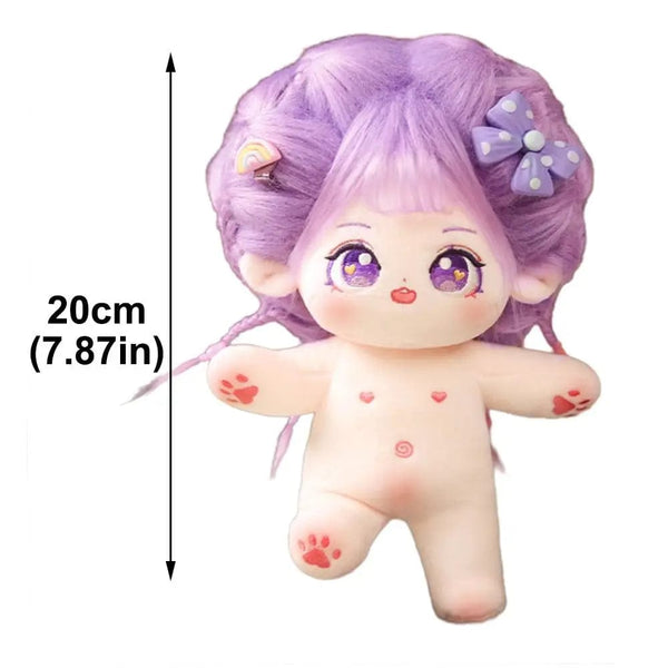 Planet Gates 20cm Cotton Doll Soft Stuffed Plush Doll Dress Up Dolls Cute Plush Toy Anime Can Be Placed in A Shape Nude Doll Accessories