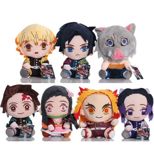 Planet Gates 20cm Demon Slayer Plush Doll Tanjirou Nezuko Zenitsu Anime Movie Stuffed Toy Kimetsu No Yaiba Game Plushie Figure Kids Gift