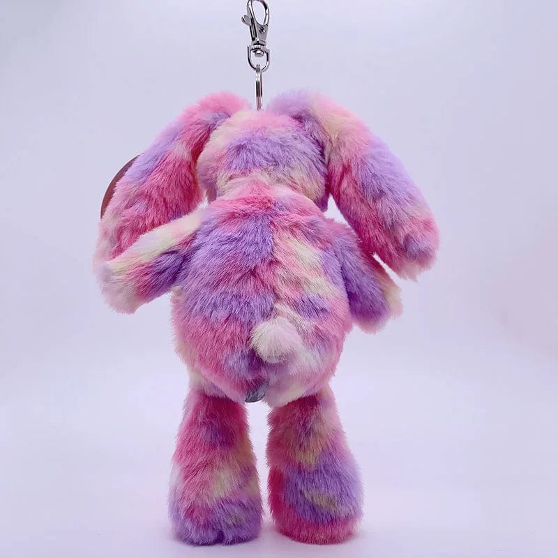 Planet Gates 20cm Fantastic Rainbow Colorful Keychain Plush Toys Soft Stuffed Animals Bear Rabbit Doll Bag Pendant Toys Schoolbag Pendants