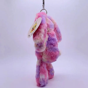 Planet Gates 20cm Fantastic Rainbow Colorful Keychain Plush Toys Soft Stuffed Animals Bear Rabbit Doll Bag Pendant Toys Schoolbag Pendants