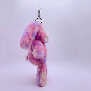 Planet Gates 20cm Fantastic Rainbow Colorful Keychain Plush Toys Soft Stuffed Animals Bear Rabbit Doll Bag Pendant Toys Schoolbag Pendants