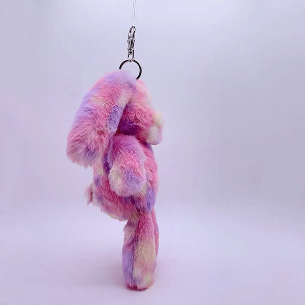 Planet Gates 20cm Fantastic Rainbow Colorful Keychain Plush Toys Soft Stuffed Animals Bear Rabbit Doll Bag Pendant Toys Schoolbag Pendants