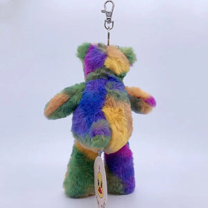 Planet Gates 20cm Fantastic Rainbow Colorful Keychain Plush Toys Soft Stuffed Animals Bear Rabbit Doll Bag Pendant Toys Schoolbag Pendants