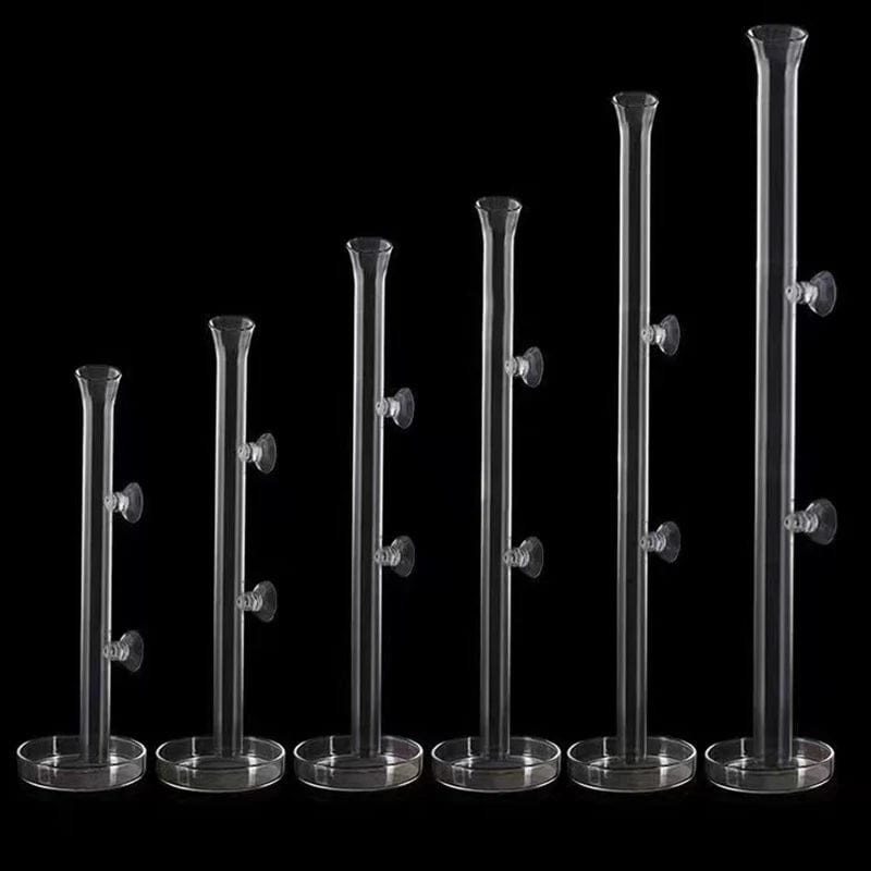 Planet Gates 20cm feeder set Thickened Glass Aquarium Feeder Tube Dish Transparent Fish Tank Shrimp Snail Food Feeder Bowl Aquarium Fish Feeding Accessories