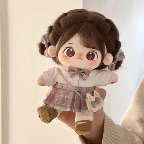 Planet Gates 20cm Kawaii Cotton Dolls Anime Plush Stuffed Customization Figure Miaomiao Naked Figure Doll Wearable Clothing Dress Up Gifts