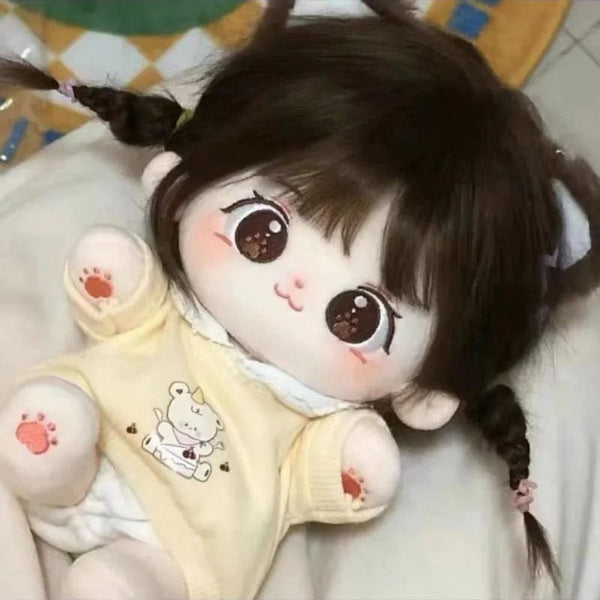 Planet Gates 20cm Kawaii Cotton Dolls Anime Plush Stuffed Customization Figure Miaomiao Naked Figure Doll Wearable Clothing Dress Up Gifts