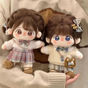 Planet Gates 20cm Kawaii Cotton Dolls Anime Plush Stuffed Customization Figure Miaomiao Naked Figure Doll Wearable Clothing Dress Up Gifts