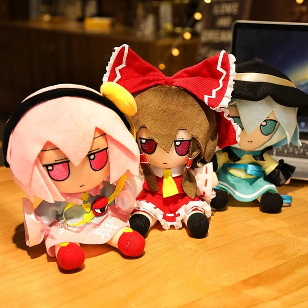 Planet Gates 20CM New Japan Anime TouHou Project Hakurei Reimu Kirisame Komeiji Koishi Cosplay Plush Doll Cute Stuffed Sitting Dolls Gifts