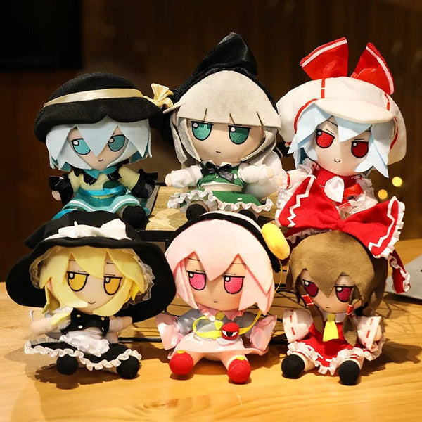 Planet Gates 20CM New Japan Anime TouHou Project Hakurei Reimu Kirisame Komeiji Koishi Cosplay Plush Doll Cute Stuffed Sitting Dolls Gifts
