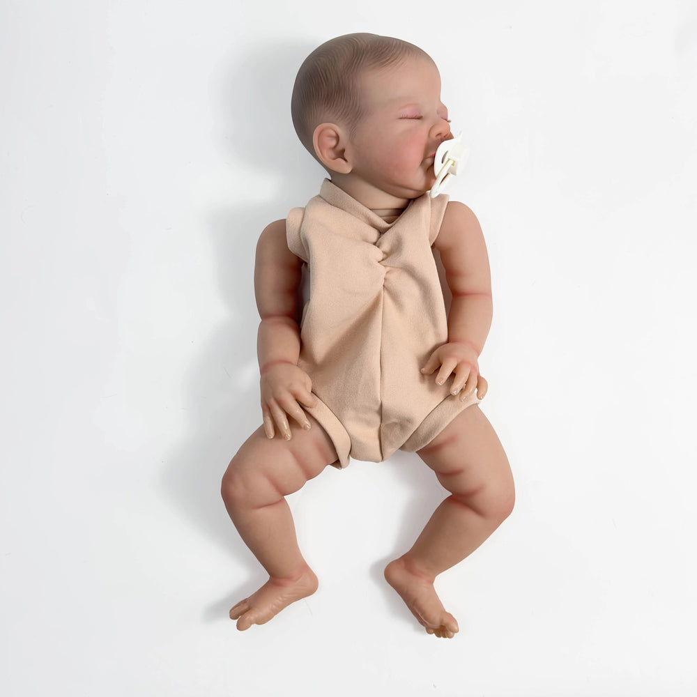 Planet Gates 20inch NPK 20inch Already Painted Reborn Doll Parts August Sleeping Baby 3D Painting with Visible Veins Cloth Body Included