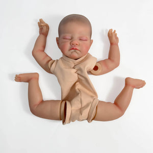 Planet Gates 20inch NPK 20inch Already Painted Reborn Doll Parts August Sleeping Baby 3D Painting with Visible Veins Cloth Body Included
