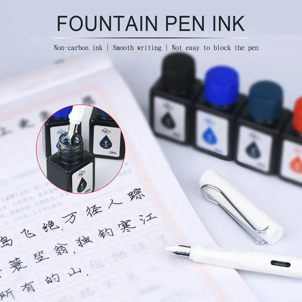 Planet Gates 20ml Fountain Pen Ink Dip Pen Ink Bottle Blue Ink Refilling Students Art Available Inks Ink Calligraphy Stationery Writing Tool