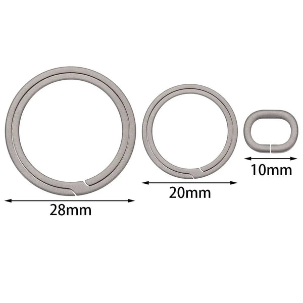 Planet Gates 20mm Silver 1Pc New Titanium Key Ring Super Lightweight Keychains Buckle Pendant Man Car Keychain Male Creativity Gift Outdoor Tool