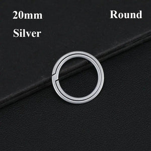 Planet Gates 20mm Silver 1Pc New Titanium Key Ring Super Lightweight Keychains Buckle Pendant Man Car Keychain Male Creativity Gift Outdoor Tool