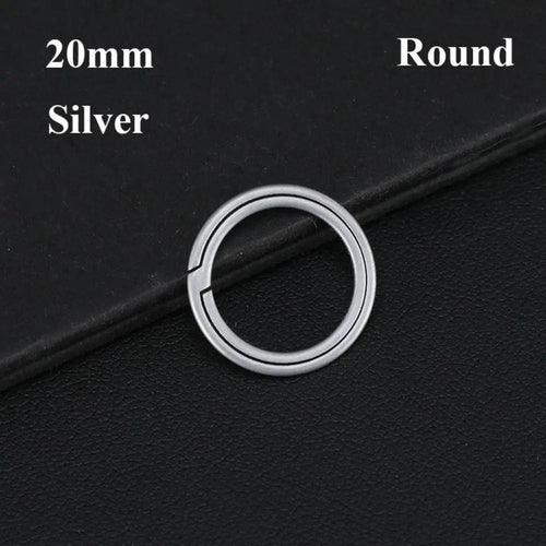 Planet Gates 20mm Silver 1Pc New Titanium Key Ring Super Lightweight Keychains Buckle Pendant Man Car Keychain Male Creativity Gift Outdoor Tool