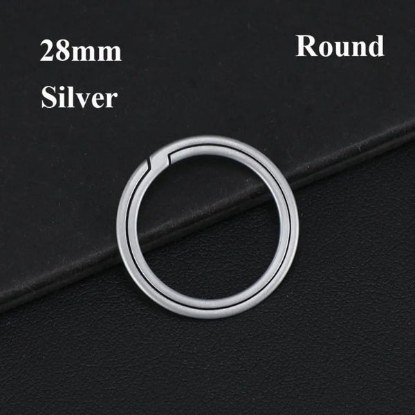 Planet Gates 20mm Silver 1Pc New Titanium Key Ring Super Lightweight Keychains Buckle Pendant Man Car Keychain Male Creativity Gift Outdoor Tool