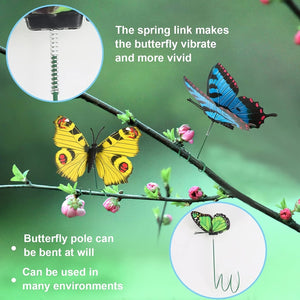 Planet Gates 20pcs 20pcs Butterfly Decoration Stakes Waterproof Garden Butterfly Wing Width 8.89cm Ornaments For Indoor/Outdoor Christmas Yard Decor