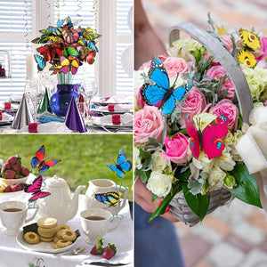 Planet Gates 20pcs 20pcs Butterfly Decoration Stakes Waterproof Garden Butterfly Wing Width 8.89cm Ornaments For Indoor/Outdoor Christmas Yard Decor