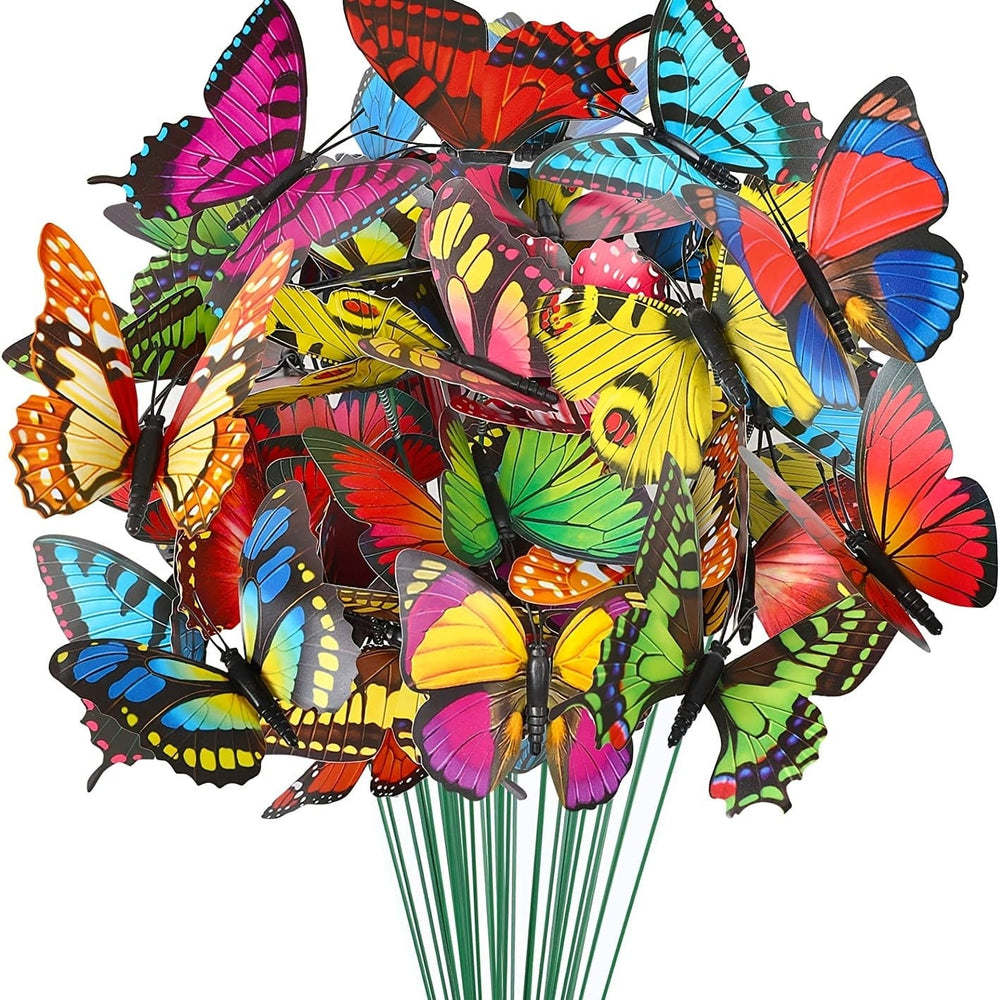 Planet Gates 20pcs 20pcs Butterfly Decoration Stakes Waterproof Garden Butterfly Wing Width 8.89cm Ornaments For Indoor/Outdoor Christmas Yard Decor