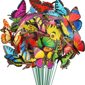 Planet Gates 20pcs 20pcs Butterfly Decoration Stakes Waterproof Garden Butterfly Wing Width 8.89cm Ornaments For Indoor/Outdoor Christmas Yard Decor