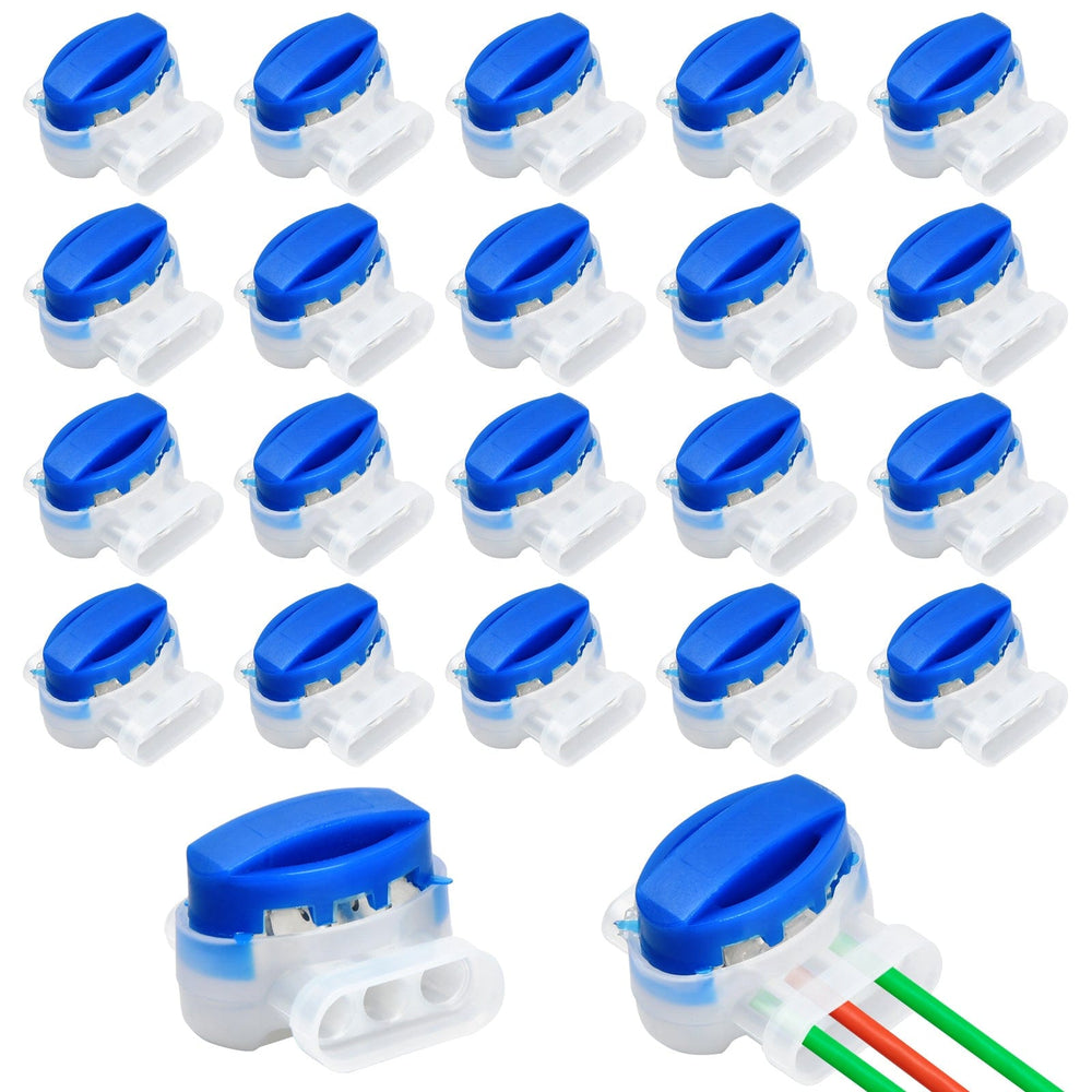 Planet Gates 20pcs 20pcs Cable Connectors, Waterproof Electrical Wire Connectors, Lawn Mower Connector, 314 Connector With Moisture-Proof Gel Resin Filled, 3 Wire Connectors For Auto Mower Robotic