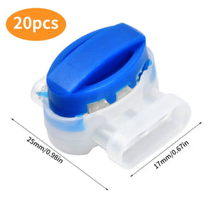 Planet Gates 20pcs 20pcs Cable Connectors, Waterproof Electrical Wire Connectors, Lawn Mower Connector, 314 Connector With Moisture-Proof Gel Resin Filled, 3 Wire Connectors For Auto Mower Robotic