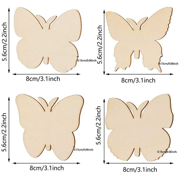 Planet Gates 20pcs 20pcs, DIY Butterfly Wood Hanging Ornaments, Tree Decorations, Yard Decoration, Yard Supplies, Party Decor, Holiday Supplies, Garden Decor