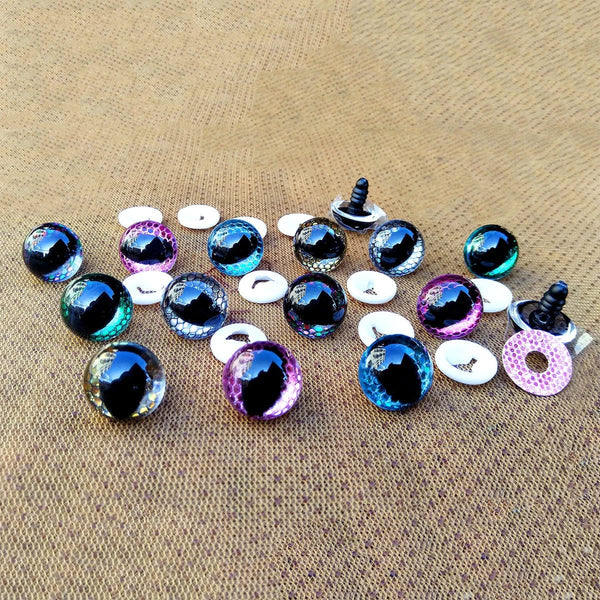 Planet Gates 20pcs 3D Honeycomb Cat Safety Eyes For Crochet Toys Glitter Amigurumi Crafts Plush Doll Eyes DIY Toy Accessories