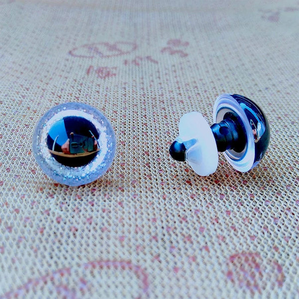 Planet Gates 20pcs 3D Plastic Glitter Safety Eyes For Crochet Toys Amigurumi Diy Mix Bulk Mixed Sizes Toy Doll Making 10/12/14/16/18/20/22mm