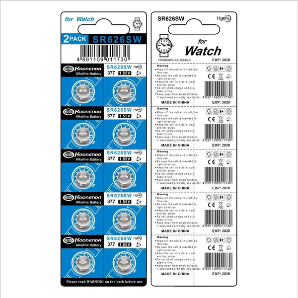 Planet Gates 20pcs-AG4-SR626SW High Capacity 2-50pcs SR626SW AG4 Equivalent 377S 377 LR626 1.55V Button Cell Battery for Watch Candle lamp Replacement