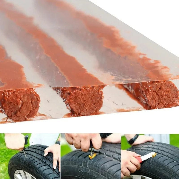 Planet Gates 20PCS black 3.5mm Tubeless Tire Repair Strips Car Motorcycle Bike Tyre Puncture Repairing Plug Seal Tools Rubber Strip Tires Repair Tool