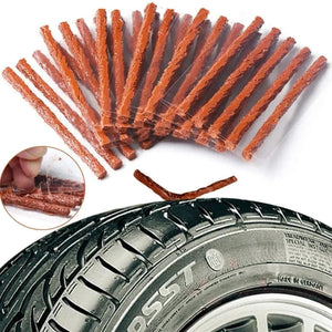Planet Gates 20PCS black 3.5mm Tubeless Tire Repair Strips Car Motorcycle Bike Tyre Puncture Repairing Plug Seal Tools Rubber Strip Tires Repair Tool